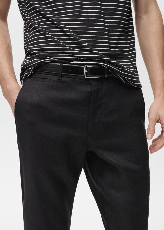 Mango Slim Fit-Hose Aus 100 % Leinen