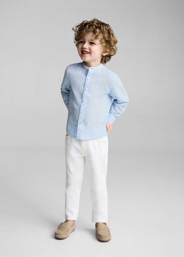 Mango Slim Fit-Leinenhemd