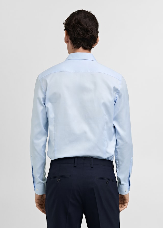 Mango Slim Fit-Oberhemd Aus Baumwoll-Popeline