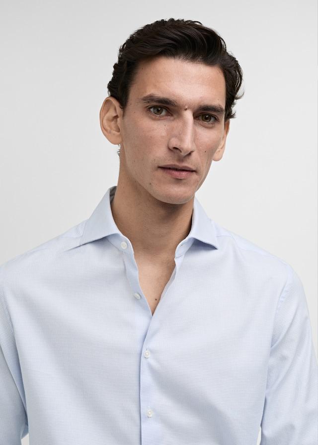 Mango Slim Fit-Oberhemd Aus Twill Mit Mikroprint