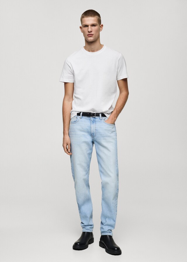 Mango Slim-Fit-T-Shirt Aus 100 % Baumwolle