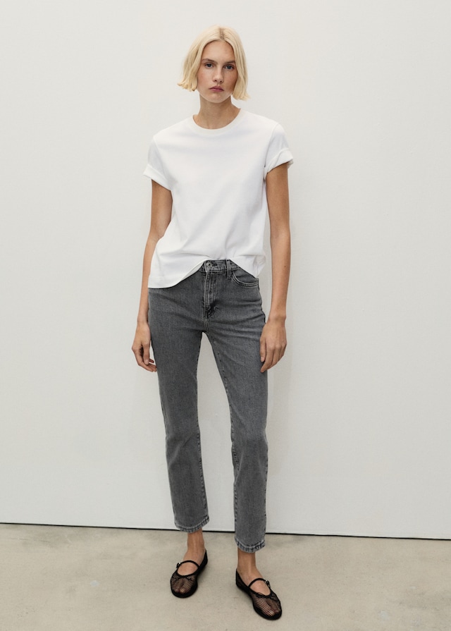 Mango Slim-Jeans In Cropped-Länge Claudia