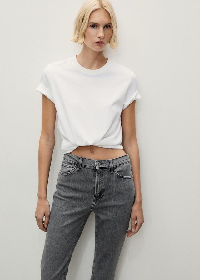 Mango Slim-Jeans In Cropped-Länge Claudia