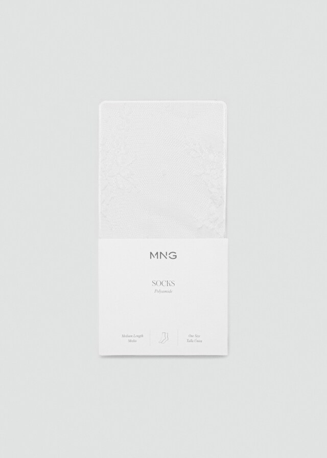 Mango Socken mit Spitzen-Design