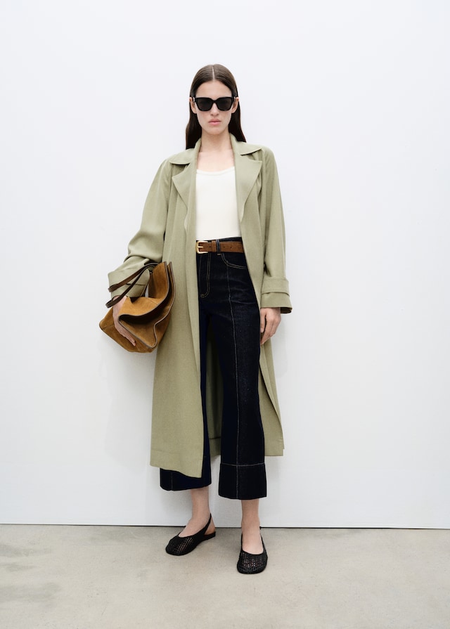 Mango Soft Trenchcoat Mit Gürtel