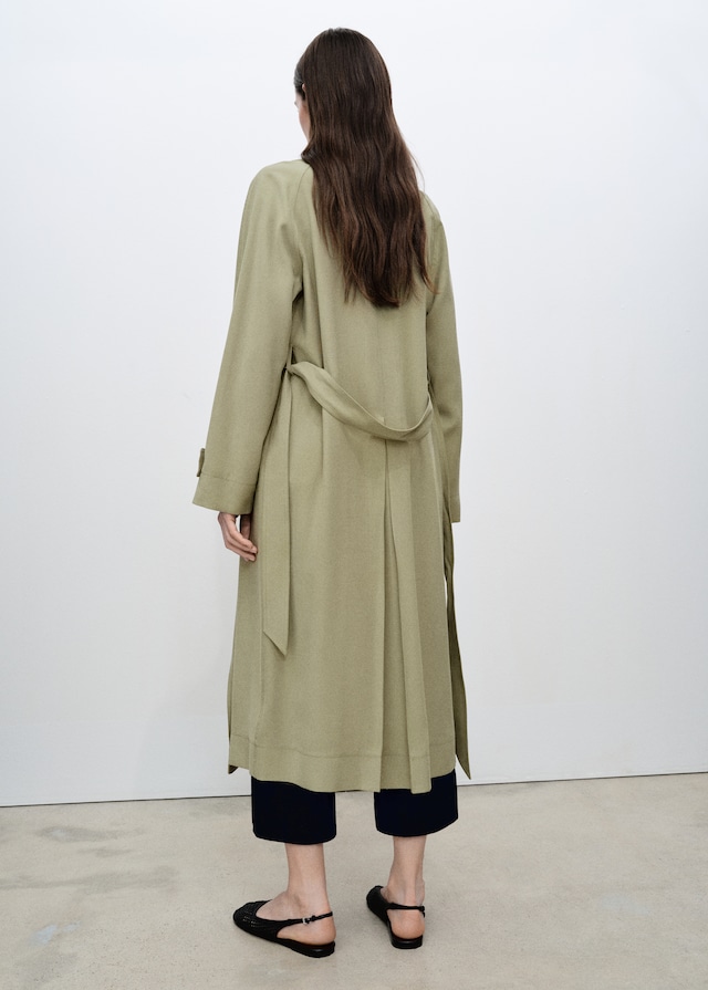 Mango Soft Trenchcoat Mit Gürtel