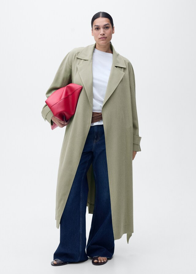 Mango Soft Trenchcoat Mit Gürtel