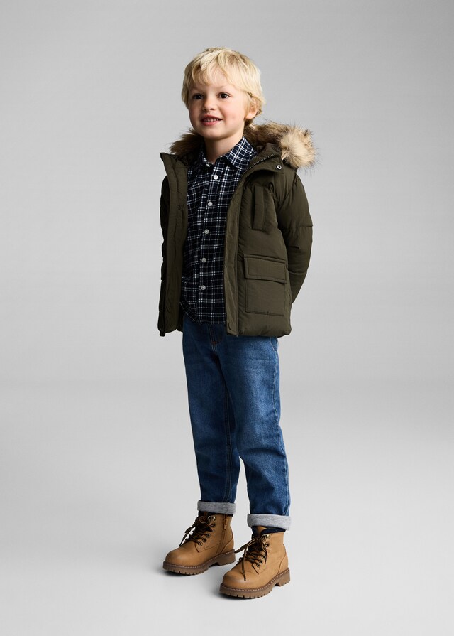 Mango Steppanorak Mit Fleece-Innenfutter