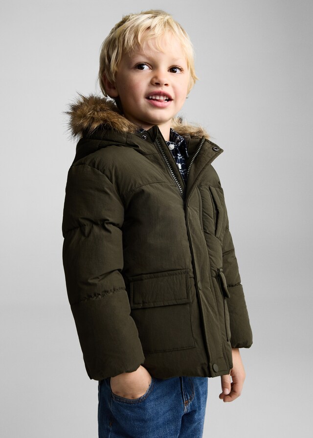 Mango Steppanorak mit Fleece-Innenfutter