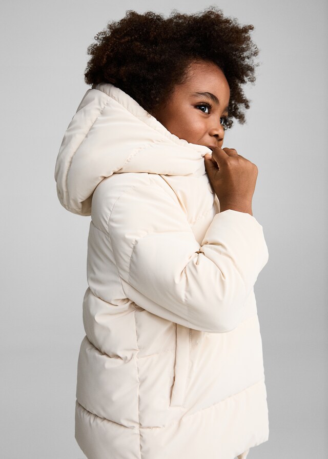 Mango Steppanorak mit Innenfutter aus Plüsch