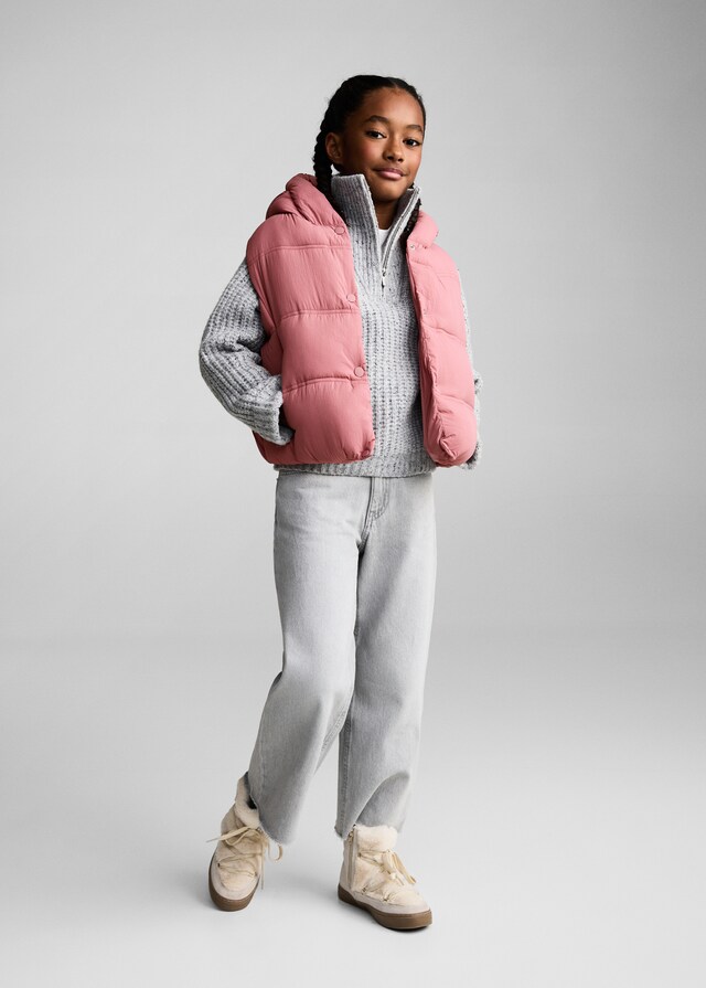 Mango Steppweste Mit Kapuze