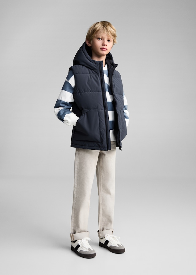 Mango Steppweste Mit Kapuze