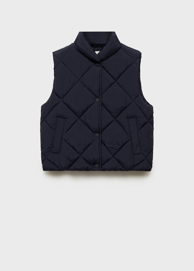 Mango Steppweste Mit Rautenmuster