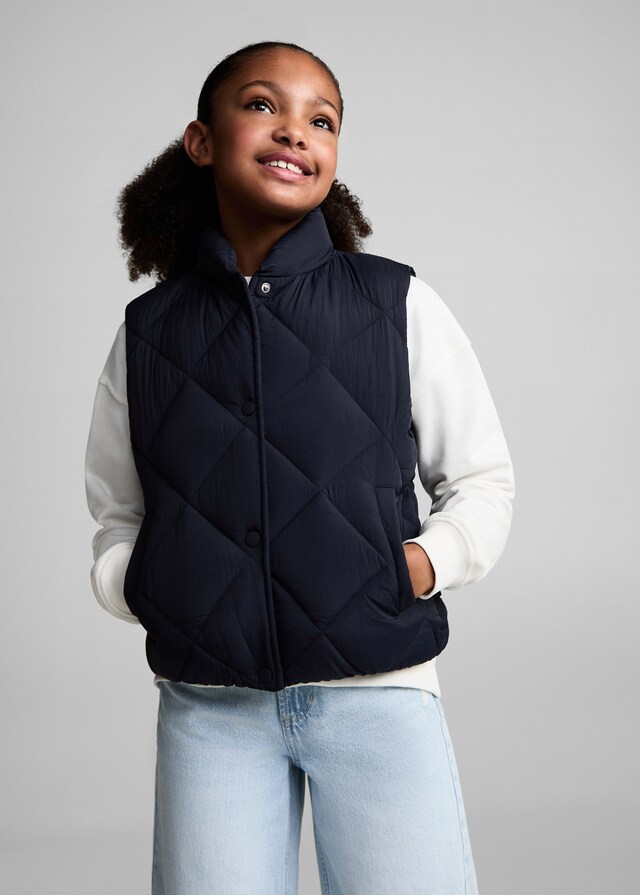 Mango Steppweste mit Rautenmuster