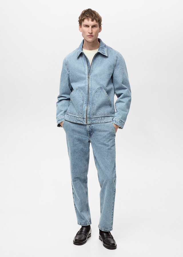 Mango Straight-Fit-Jeans Im Used-Look