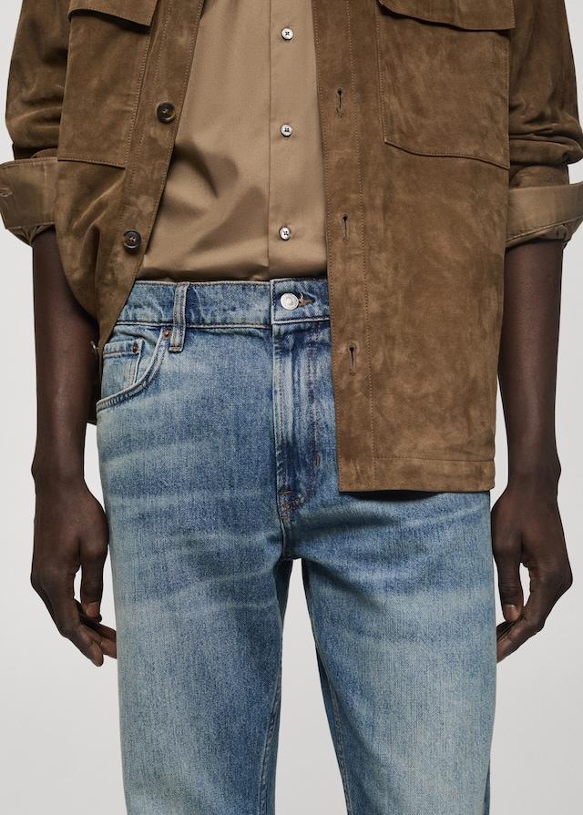 Mango Straight Fit-Jeans Im Used-Look