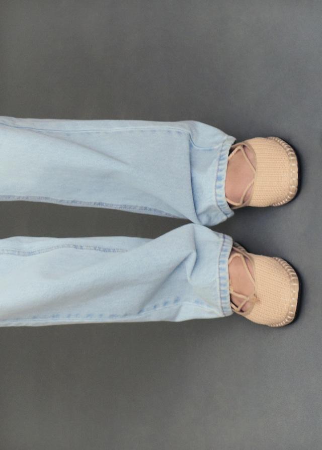 Mango Strick-Ballerina Mit Schnürsenkeldetails