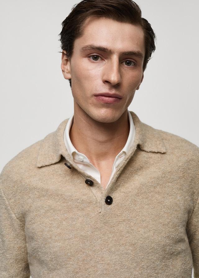 Mango Strick-Poloshirt Mit Mini-Bouclé