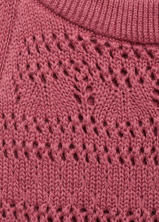 Mango Strick-Top Aus Baumwolle Mit Lochmuster