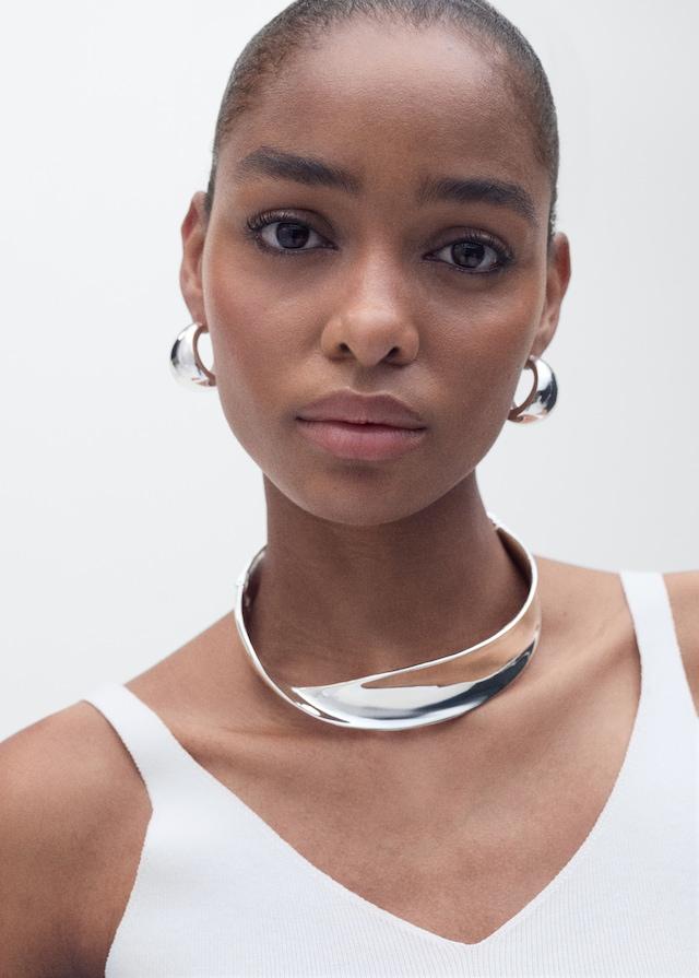 Mango Strick-Top Mit V-Ausschnitt