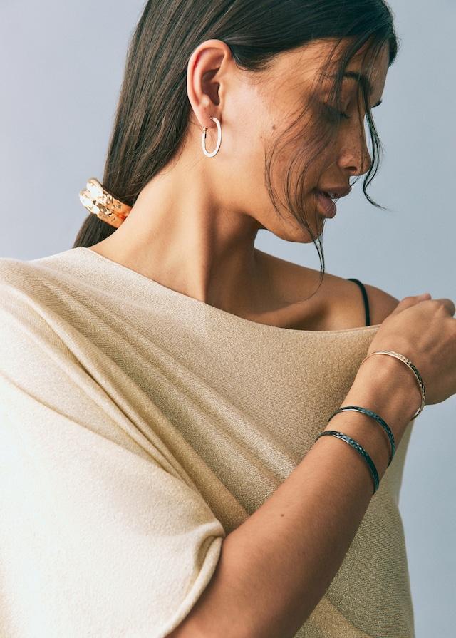 Mango Strickcape Aus Lurex