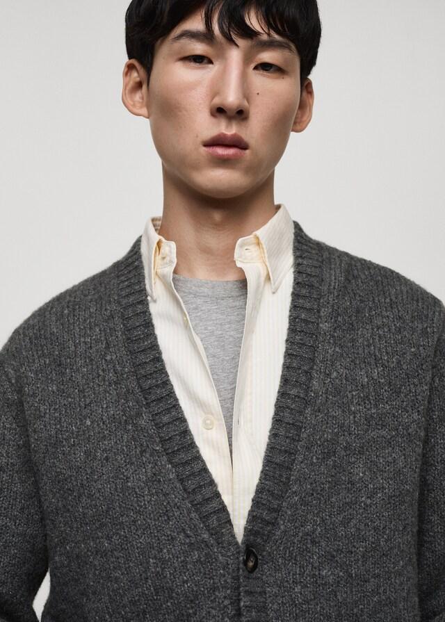 Mango Strickcardigan Aus Wollgemisch