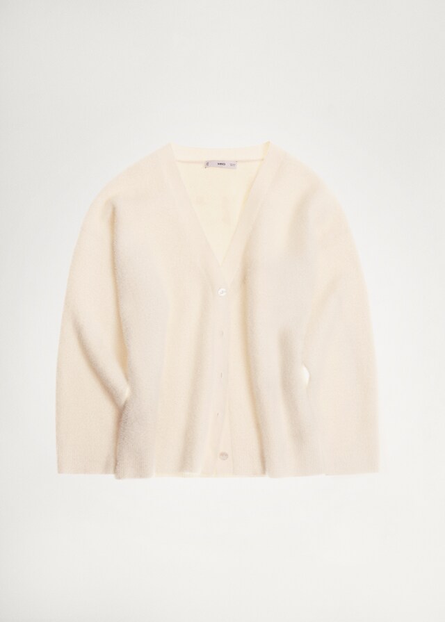 Mango Strickcardigan Mit Fell-Effekt