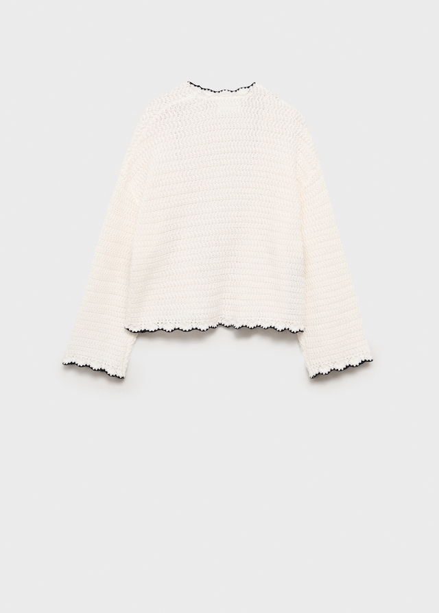 Mango Strickcardigan Mit Kontrastabschlüssen