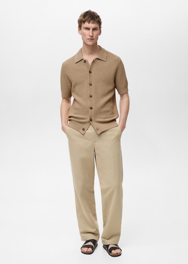 Mango Strickhemd Aus Baumwolle