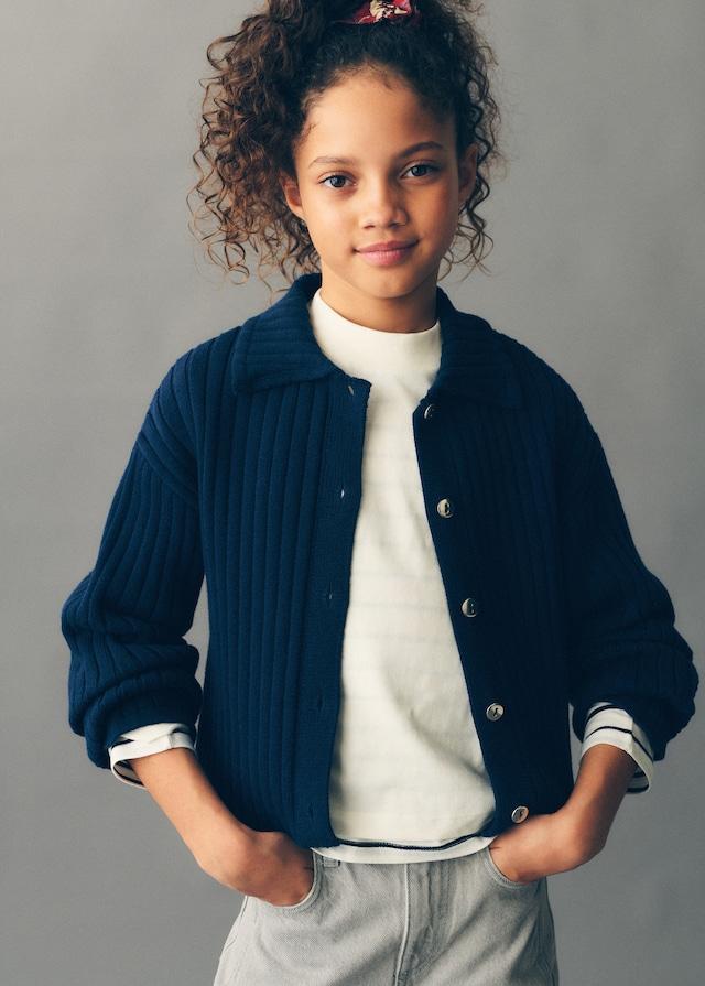 Mango Strickjacke Mit Polo-Kragen