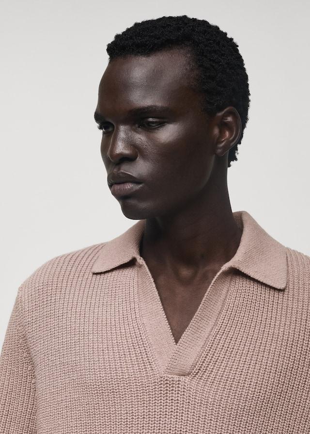 Mango Strickpoloshirt Aus Baumwolle