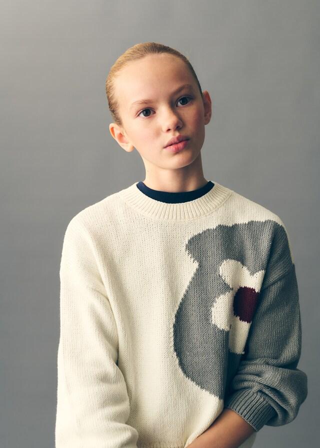 Mango Strickpullover mit geblümtem Design