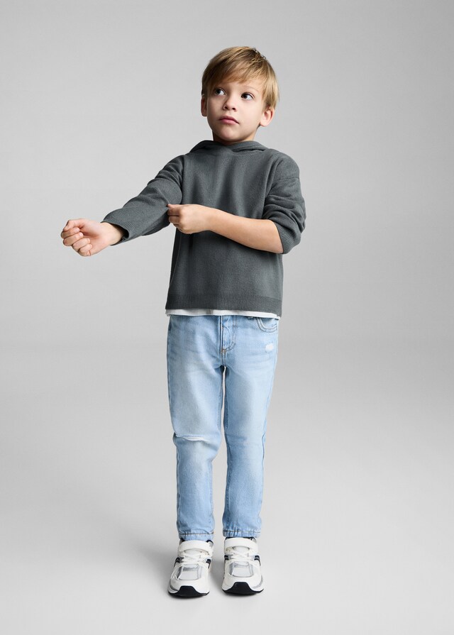 Mango Strickpullover mit Kapuze