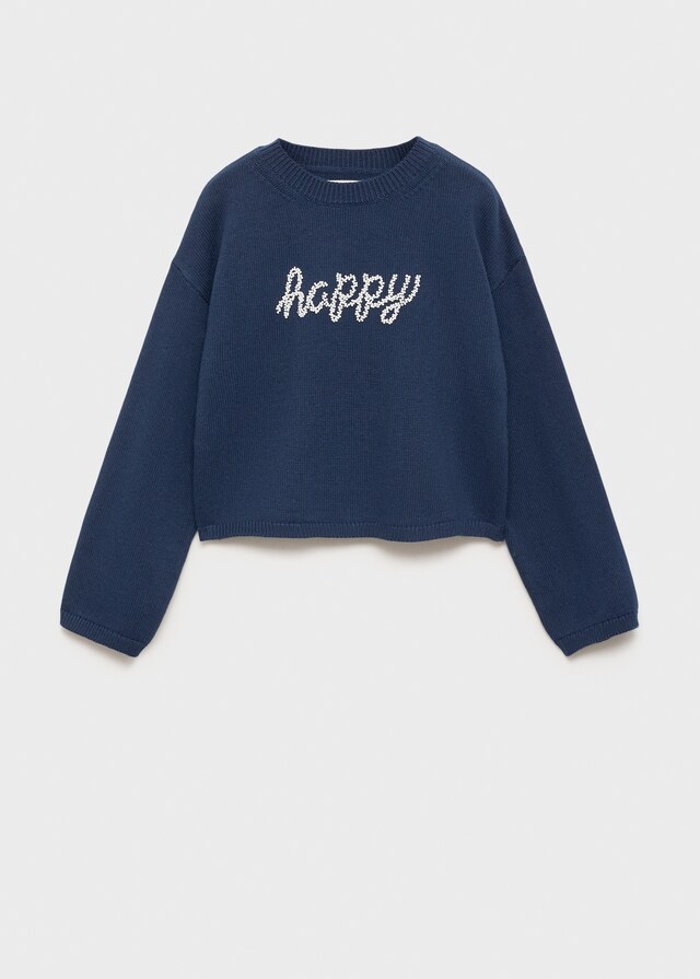 Mango Strickpullover mit Schmucksteinen