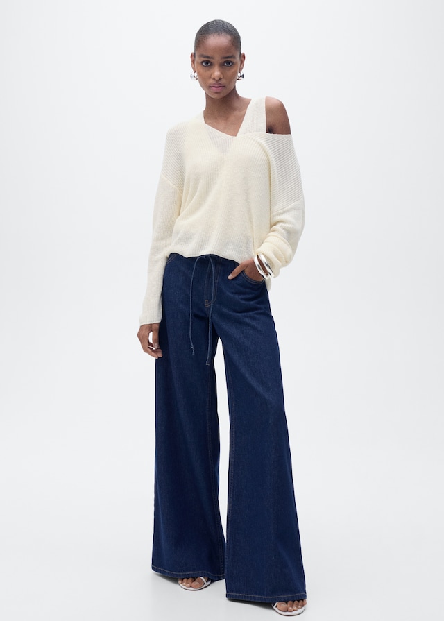 Mango Strickpullover Mit V-Ausschnitt