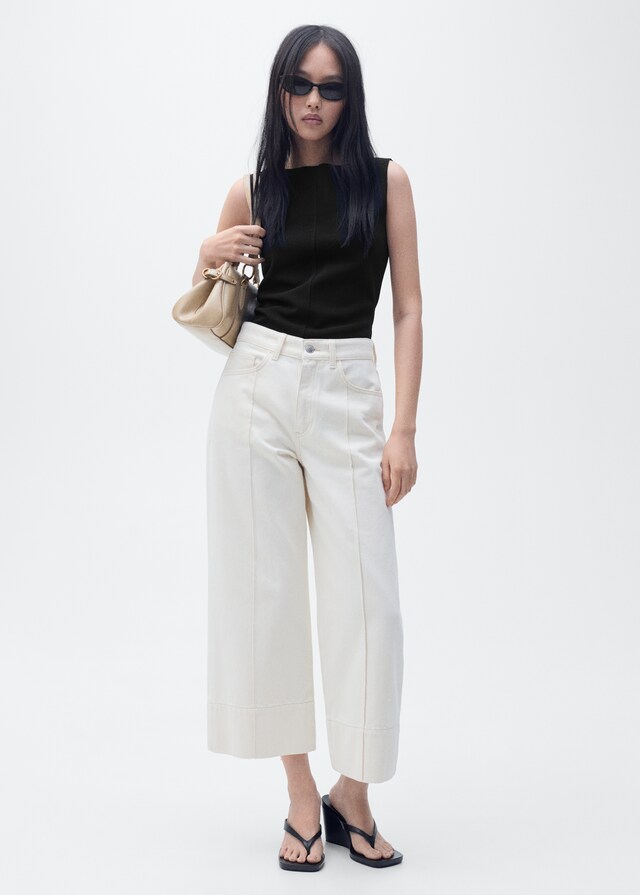 Mango Stricktop Mit Bateau-Ausschnitt