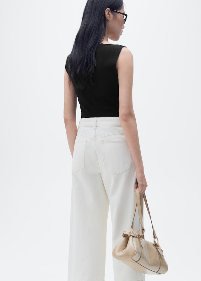 Mango Stricktop Mit Bateau-Ausschnitt