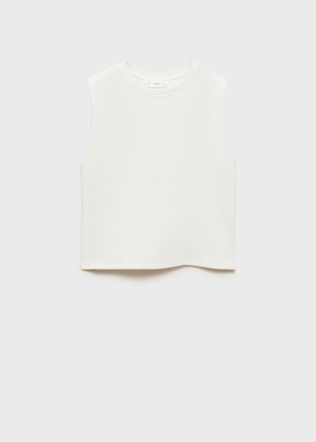 Mango Strukturiertes Baumwoll-Shirt