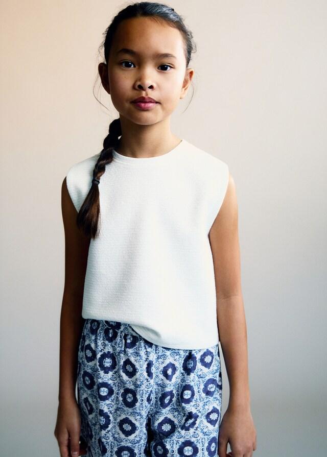 Mango Strukturiertes Baumwoll-Shirt