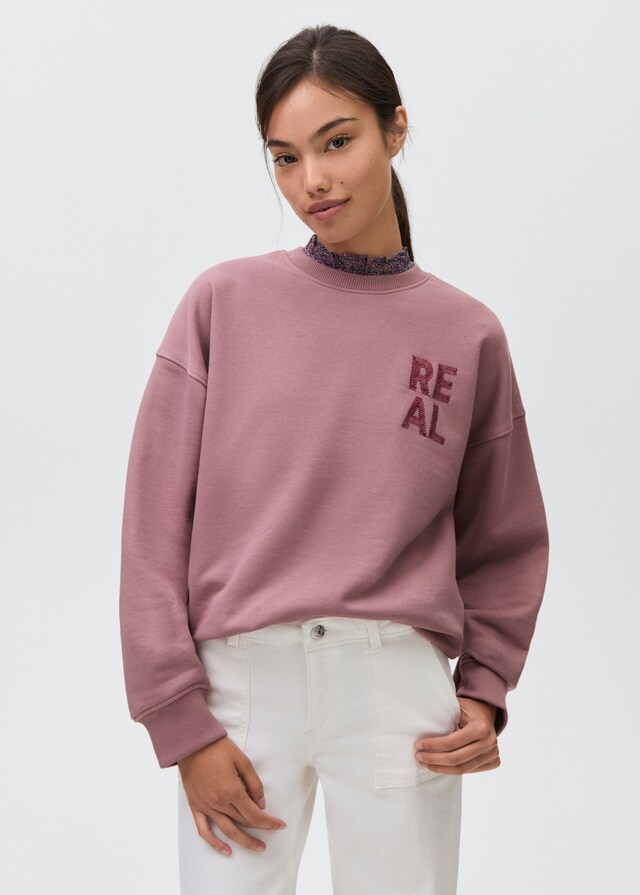 Mango Sweatshirt mit aufgesticktem Schriftzug