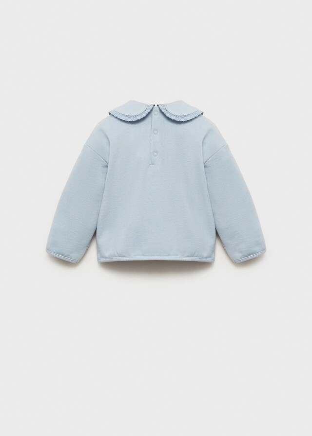 Mango Sweatshirt mit Babydollkragen