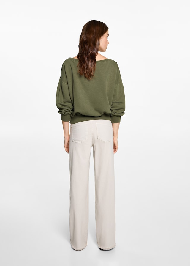 Mango Sweatshirt Mit Floraler Stickerei
