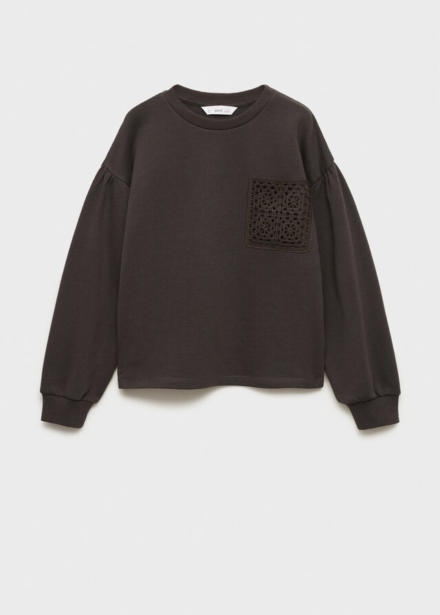 Mango Sweatshirt Mit Häkel-Detail