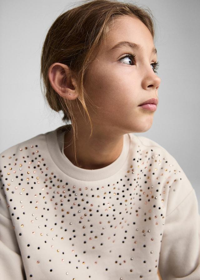 Mango Sweatshirt Mit Perlenbesatz