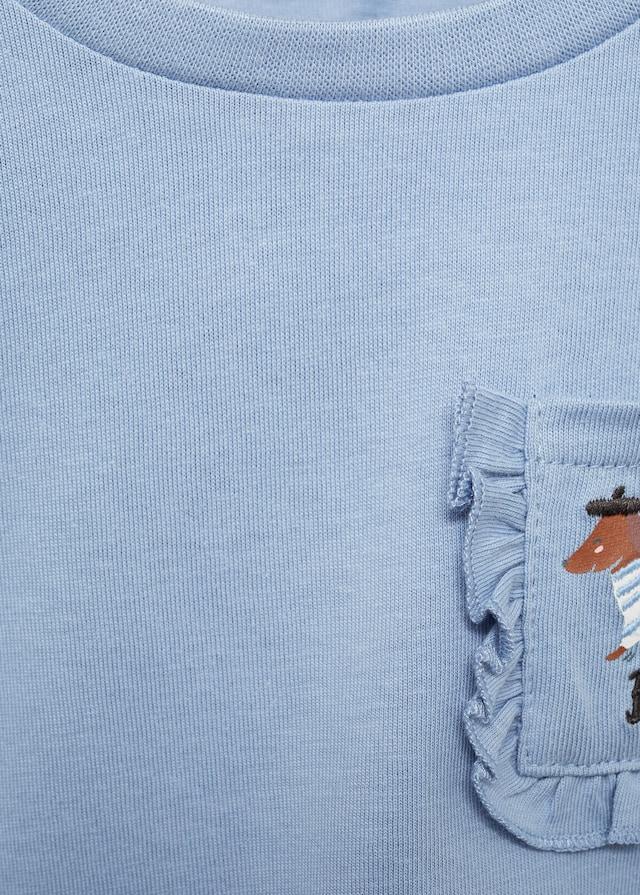 Mango T-Shirt Mit Aufgesetzter Tasche