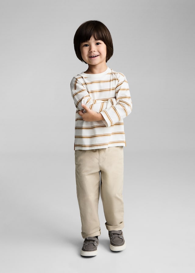 Mango T-Shirt Mit Dreifarbigen Streifen