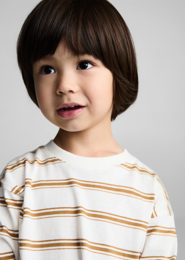 Mango T-Shirt Mit Dreifarbigen Streifen