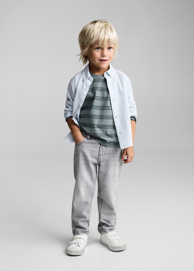 Mango T-Shirt Mit Dreifarbigen Streifen