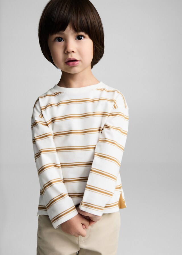 Mango T-Shirt mit dreifarbigen Streifen