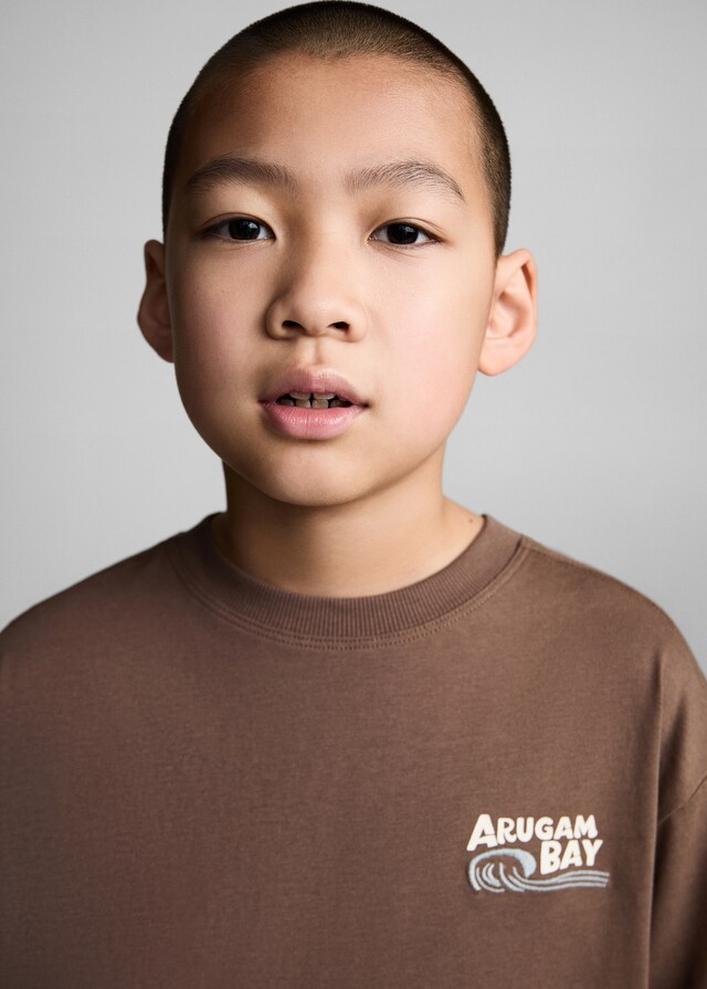 Mango T-Shirt Mit Palmenaufdruck